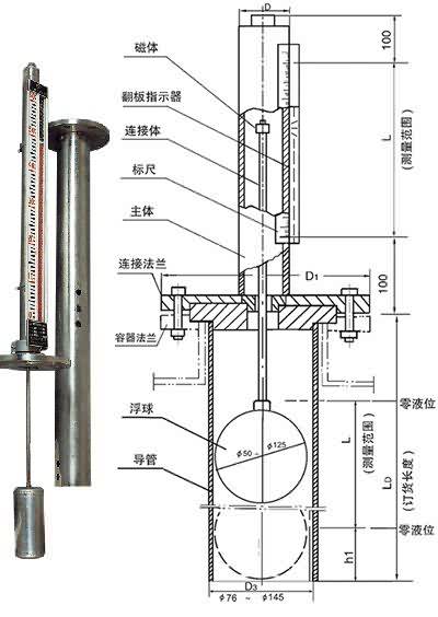 插入型磁浮球液位計(jì)